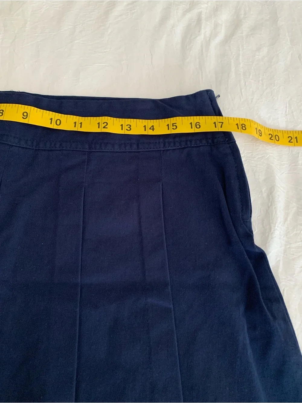 Childrens Place Girls Navy Blue Pleated School Uniform Skort Size 18 Adjustable